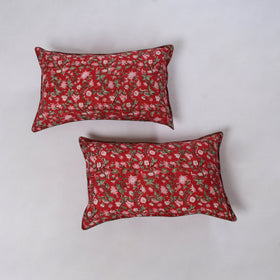 Sanganeri hand block print pillow covers (set of 2) 08