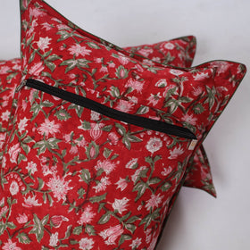 Sanganeri hand block print pillow covers (set of 2) 08