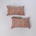 Sanganeri hand block print pillow covers (set of 2) 10