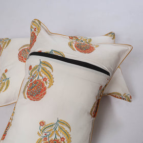Sanganeri hand block print pillow covers (set of 2) 11