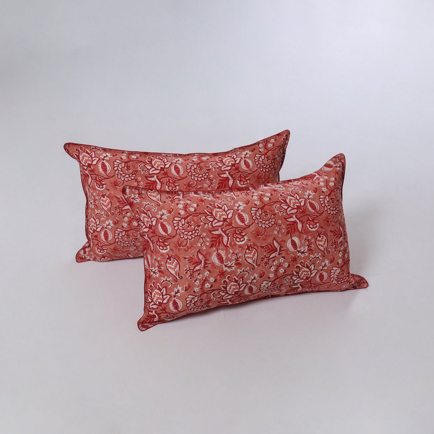 Sanganeri hand block print pillow covers (set of 2) 12