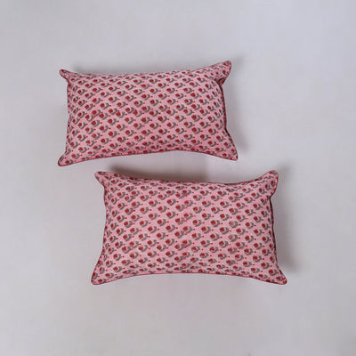 Sanganeri hand block print pillow covers (set of 2) 14