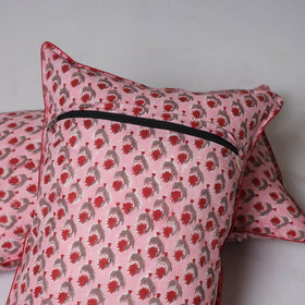 Sanganeri hand block print pillow covers (set of 2) 14