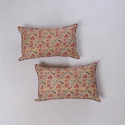 Sanganeri hand block print pillow covers (set of 2) 16