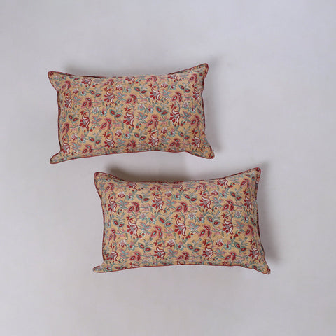 Sanganeri hand block print pillow covers (set of 2) 16