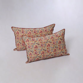Sanganeri hand block print pillow covers (set of 2) 16