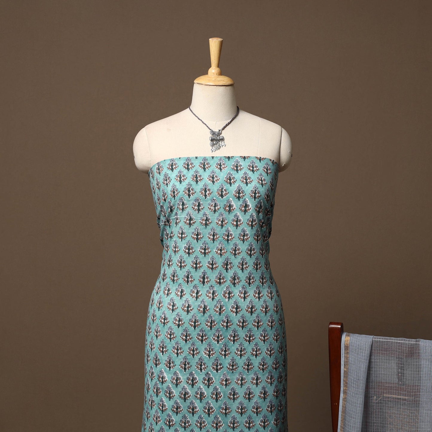 Sanganeri hand cotton 2pc unstitched dress material