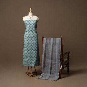 Sanganeri hand cotton 2pc unstitched dress material