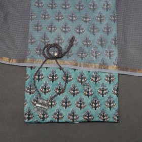 Sanganeri hand cotton 2pc unstitched dress material