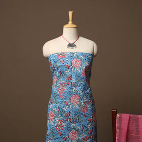 Sanganeri hand cotton 2pc unstitched dress material