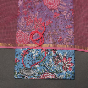 Sanganeri hand cotton 2pc unstitched dress material