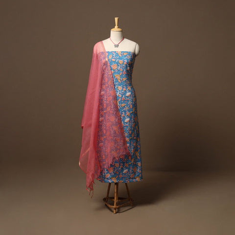 Sanganeri hand cotton 2pc unstitched dress material