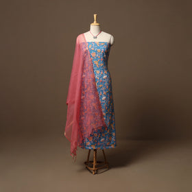 Sanganeri hand cotton 2pc unstitched dress material