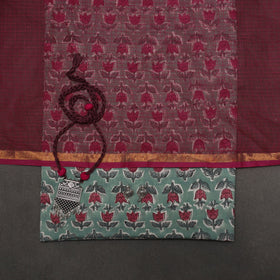 Sanganeri hand cotton 2pc unstitched dress material