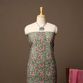 Sanganeri hand cotton 2pc unstitched dress material