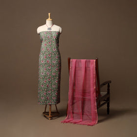 Sanganeri hand cotton 2pc unstitched dress material