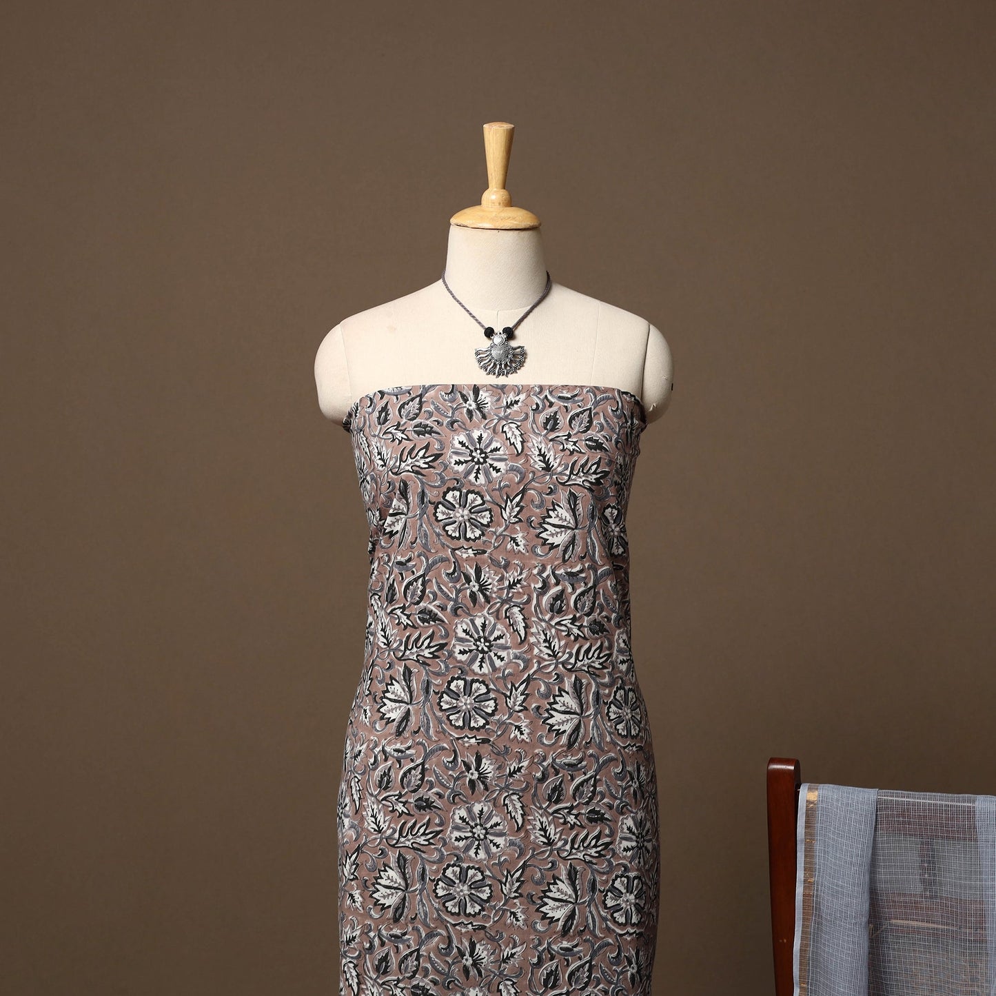 Sanganeri hand cotton 2pc unstitched dress material