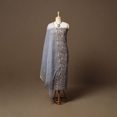 Sanganeri hand cotton 2pc unstitched dress material