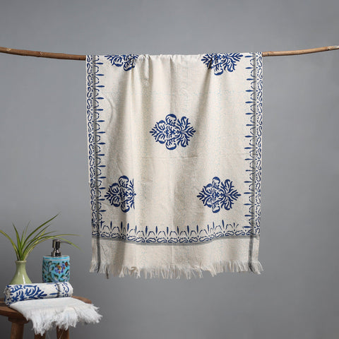 Sanganeri handloom towel 01 - handcrafted