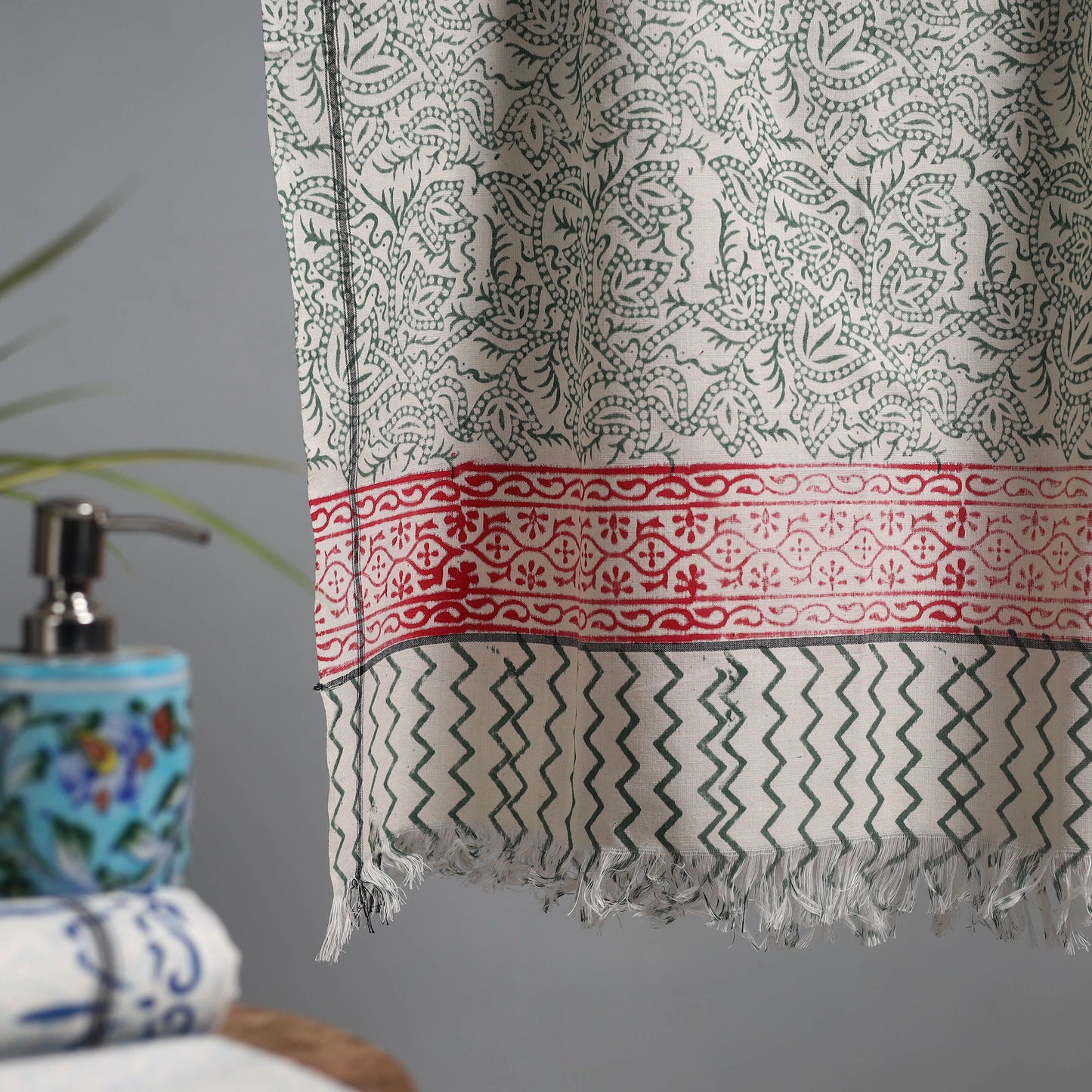 Sanganeri handloom towel 07 - handcrafted