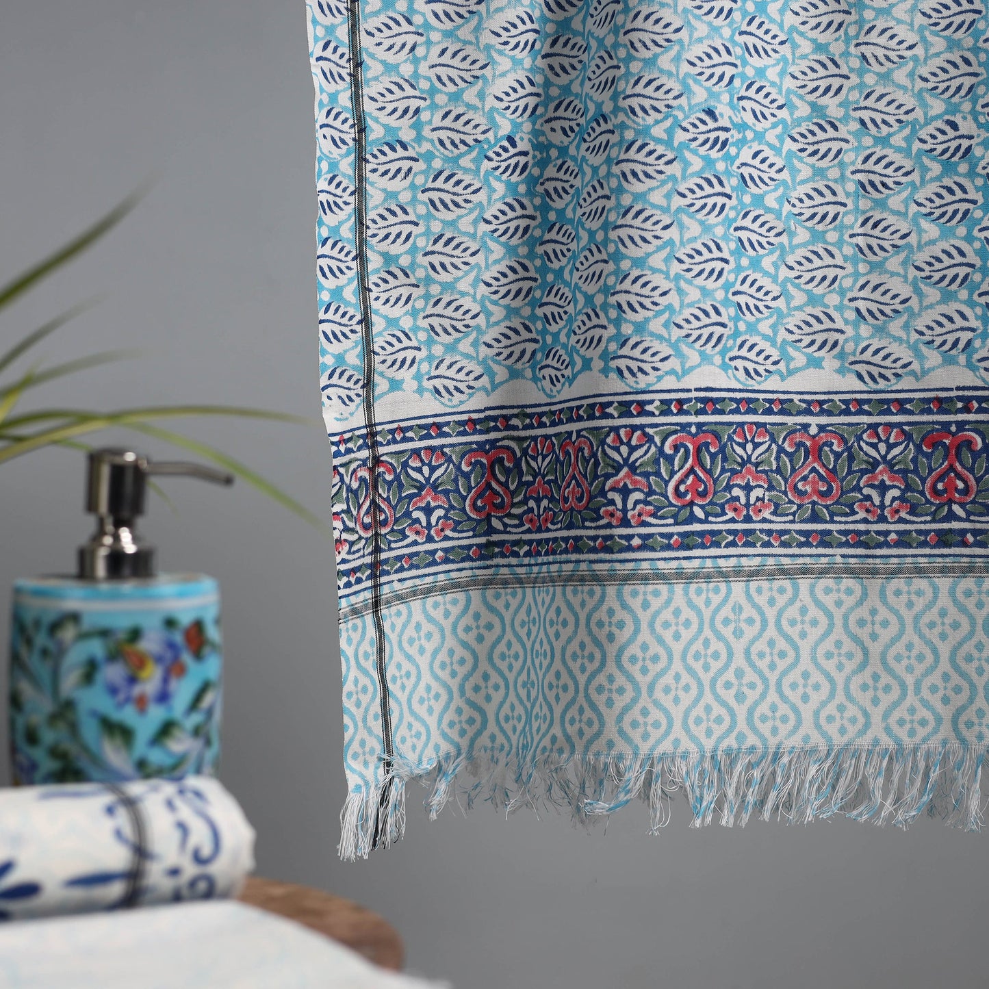 Sanganeri handloom towel 10 - handcrafted