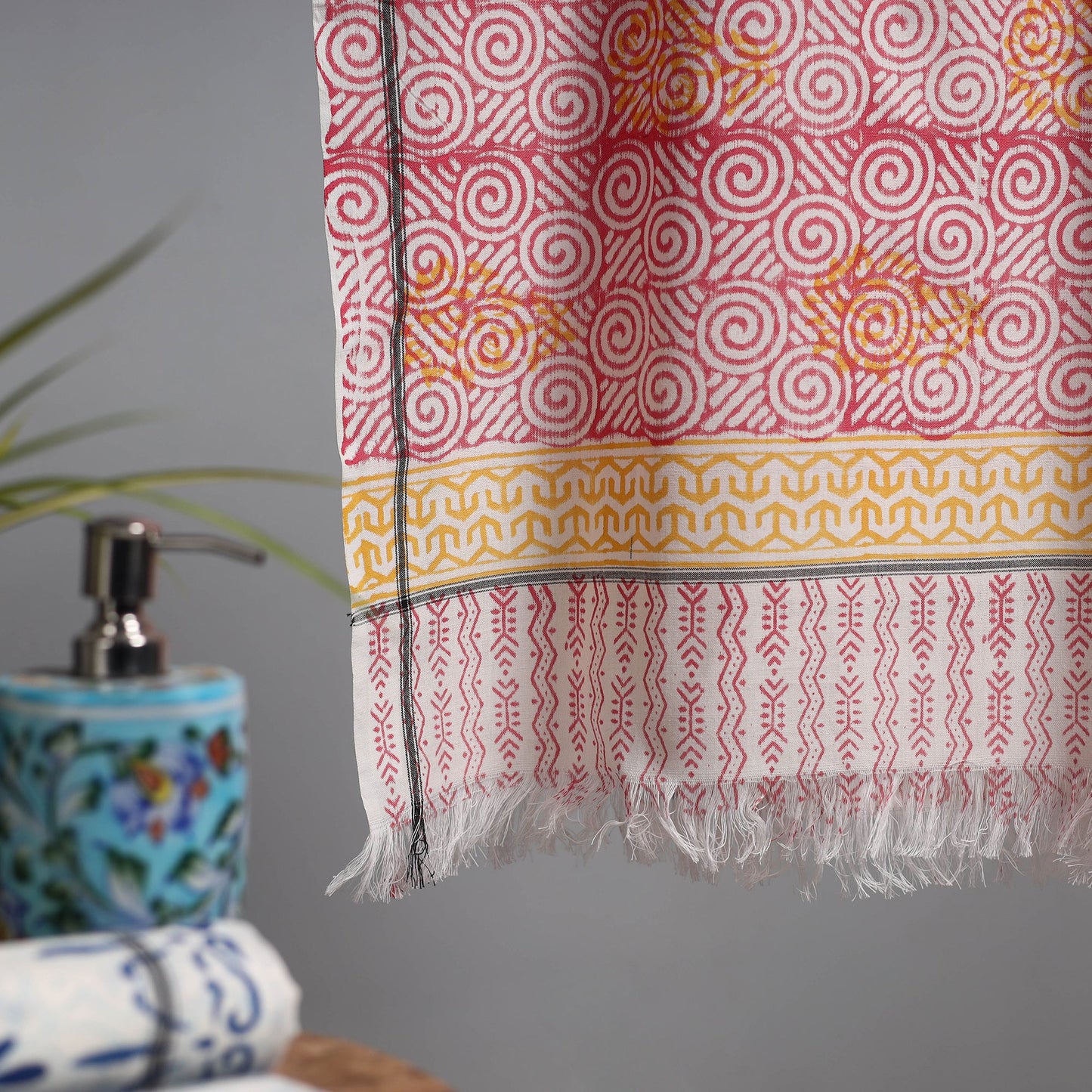 Sanganeri handloom towel 13 - handcrafted