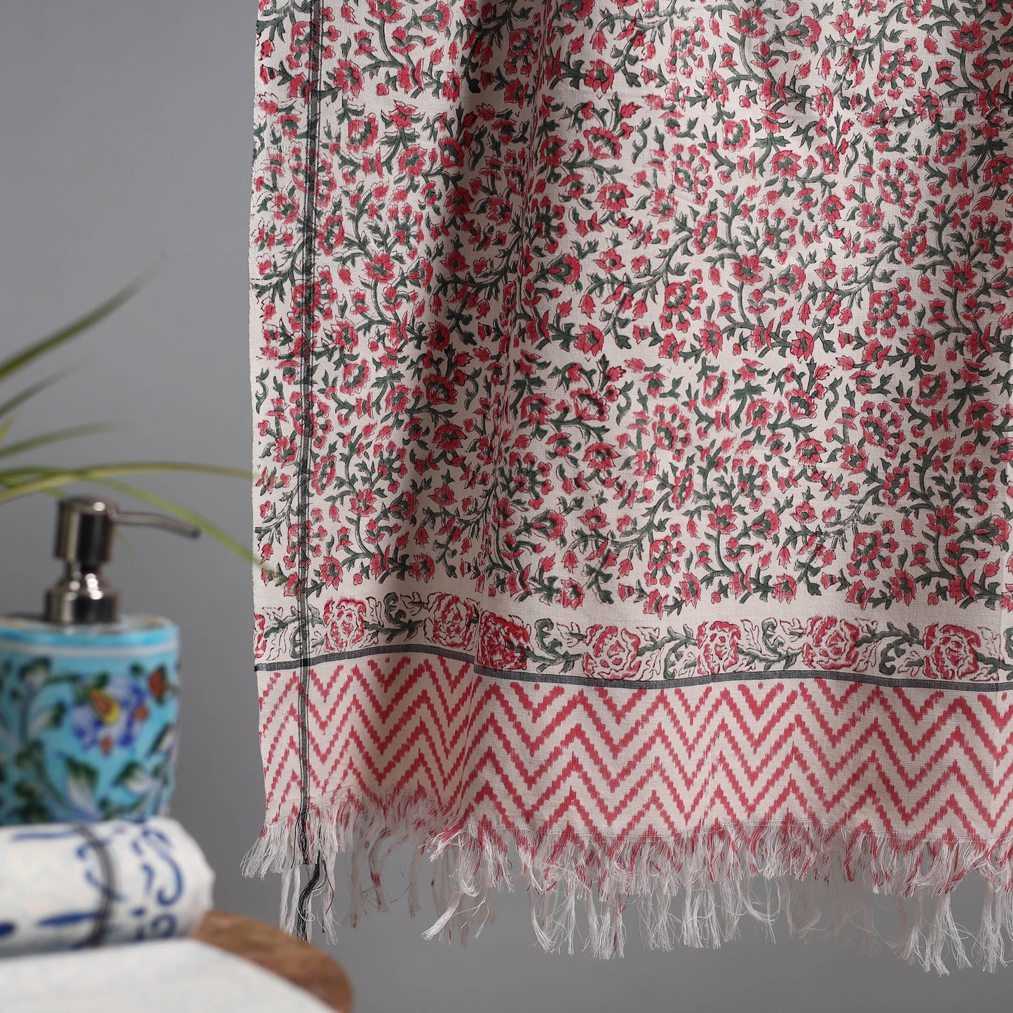 Sanganeri handloom towel 16 - handcrafted