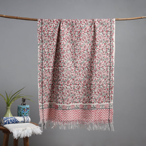 Sanganeri handloom towel 16 - handcrafted
