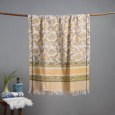 Sanganeri handloom towel 17 - handcrafted