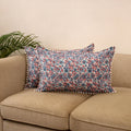 Sanganeri pillow cover with pom (set of 2) 04 - handcrafted