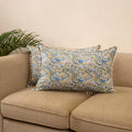 Sanganeri pillow cover with pom (set of 2) 06 - handcrafted