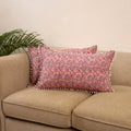 Sanganeri pillow cover with pom (set of 2) 14 - handcrafted