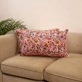 Sanganeri pillow cover with pom (set of 2) 18 - handcrafted