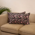 Sanganeri pillow cover with pom (set of 2) 20 - handcrafted