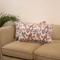 Sanganeri pillow cover with pom (set of 2) 23 - handcrafted