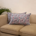 Sanganeri pillow cover with pom (set of 2) 24 - handcrafted