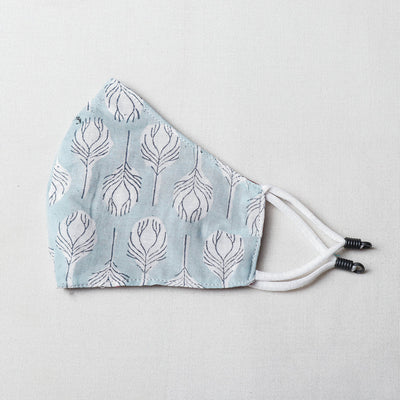  Sanganeri Block Printed Cotton 3 Layer Snug Fit Face Cover 