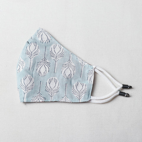  Sanganeri Block Printed Cotton 3 Layer Snug Fit Face Cover 