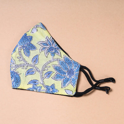  Sanganeri Block Printed Cotton 3 Layer Snug Fit Face Cover 