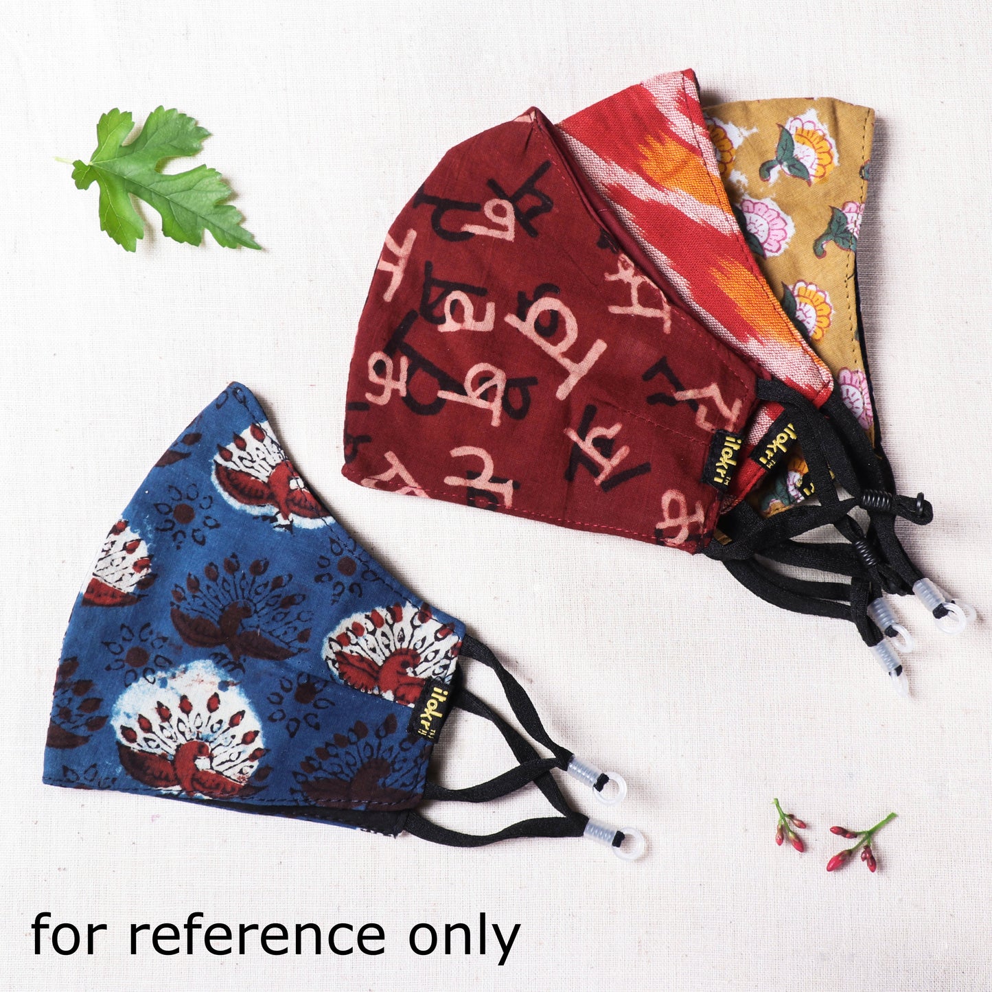  Sanganeri Block Printed Cotton 3 Layer Snug Fit Face Cover 