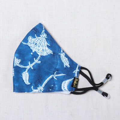  Sanganeri Block Printed Cotton 3 Layer Snug Fit Face Cover 