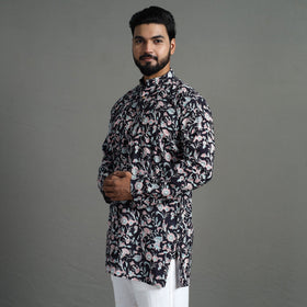  Sanganeri Block Printed Cotton Men Short Kurta 02 