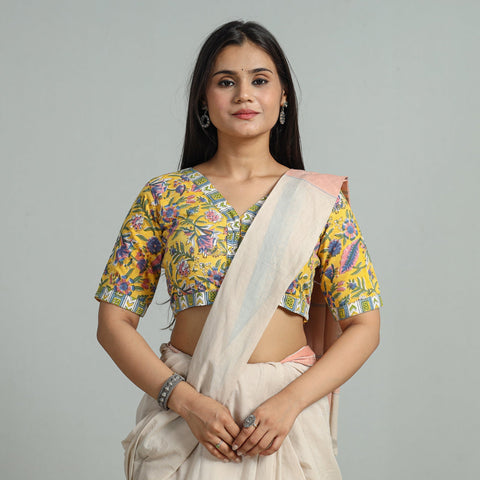 Buy Sanganeri Block Printed Cotton Stitched Blouse 19 