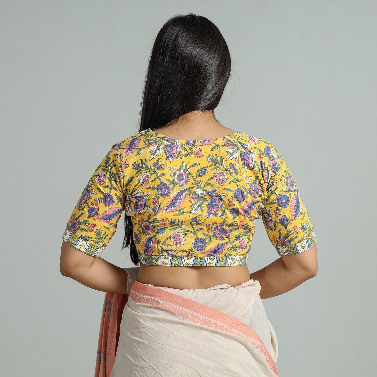 Buy Sanganeri Block Printed Cotton Stitched Blouse 19 