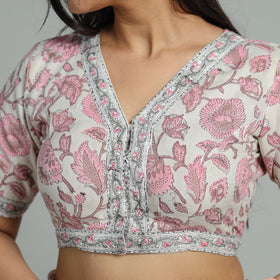 Buy Sanganeri Block Printed Cotton Stitched Blouse 20 Online at iTokri.com