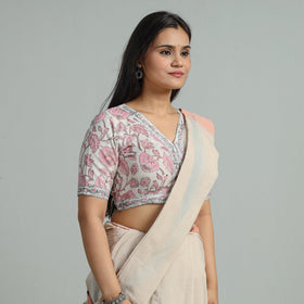 Buy Sanganeri Block Printed Cotton Stitched Blouse 20 Online at iTokri.com