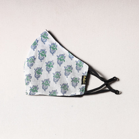  Sanganeri Block Printing Cotton 3 Layer Snug Fit Face Cover 