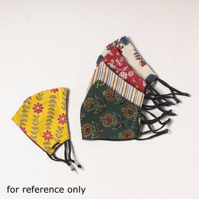  Sanganeri Block Printing Cotton 3 Layer Snug Fit Face Cover 