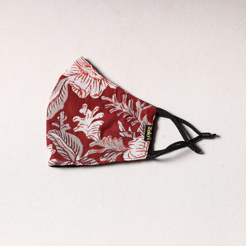  Sanganeri Block Printing Cotton 3 Layer Snug Fit Face Cover 