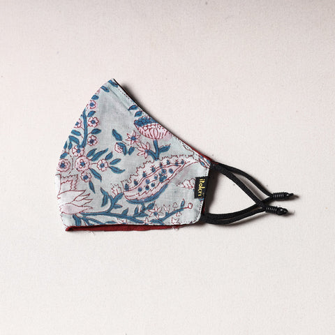  Sanganeri Block Printing Cotton 3 Layer Snug Fit Face Cover 